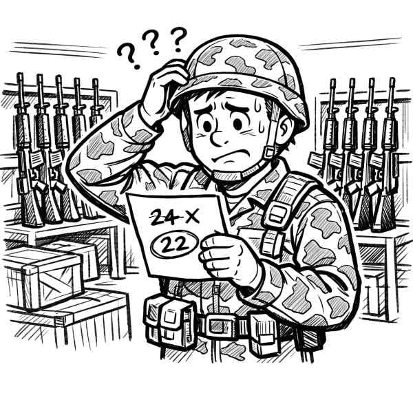 Army Man Frustrated For Inaccurate Inventory