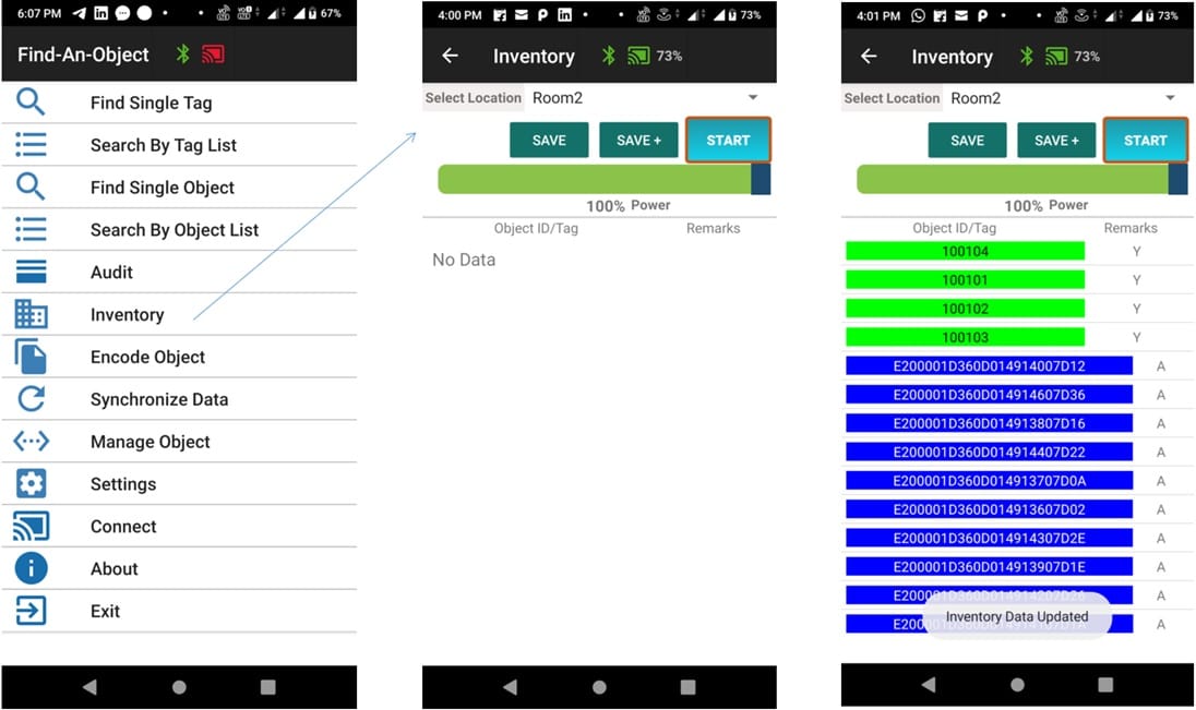 File Inventory with RFID Handheld Scanner
